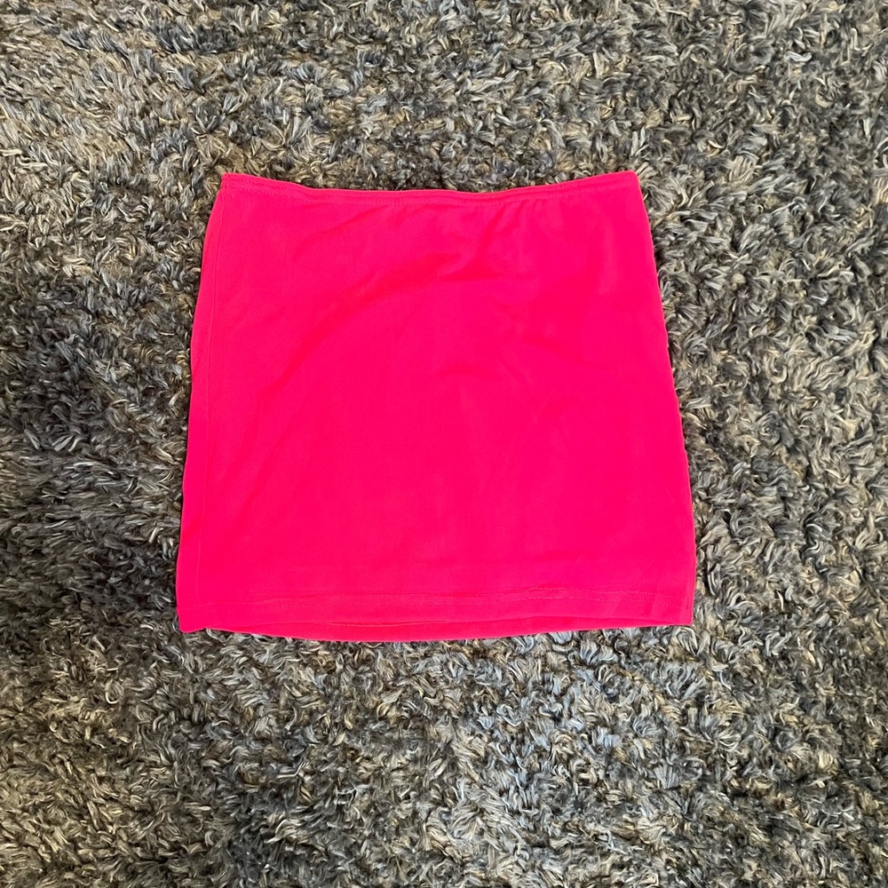 Hot pink mini skirt